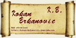 Kokan Brkanović vizit kartica